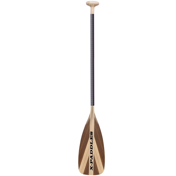 WOOD AND CARBON COMBINED CANOE PADDLE
